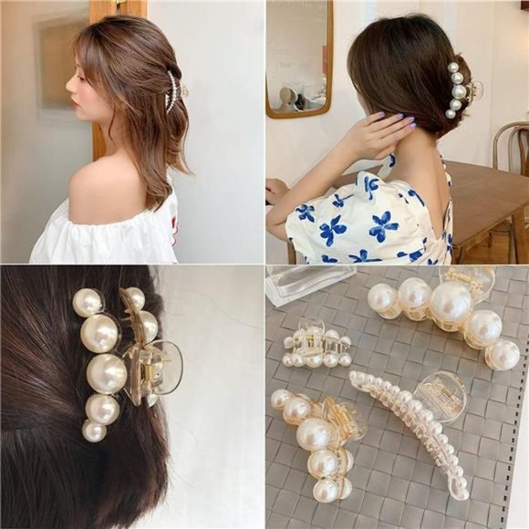 Pearl Hair Clips (4 Pack) main image 6